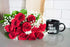 Dozen Stemmed From You Flowers - One Long Red Roses with Glass Vase | Fresh Flower Bouquets for Mother's Day, Birthday