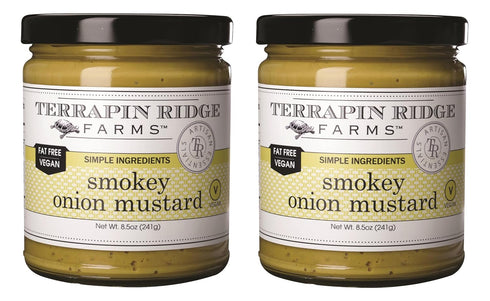 Terrapin Ridge Farms Smokey Onion Mustard Gourmet Mustard for Burgers, Brats, Sandwiches