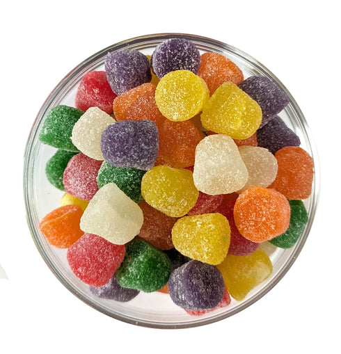 2 lbs. Spice Drops Candy By in Reusable Container - Assorted Gum drops candy - flavors of cinnamon, clove, anise