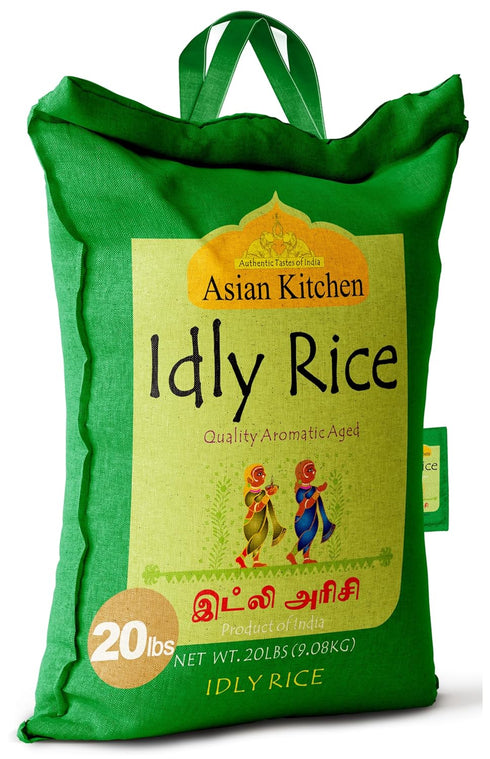 20-Pound 20lbs (9.08kg) Asian Kitchen Idly (Idli) Rice Bag, Short Grain Rice ~ All Natural | Gluten Free | Vegan |