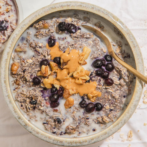 (3ct, 8oz Purely Elizabeth Collagen Oatmeal, Blueberry Walnut, Made with Organic Oats, Amaranth, Quinoa, and Chia