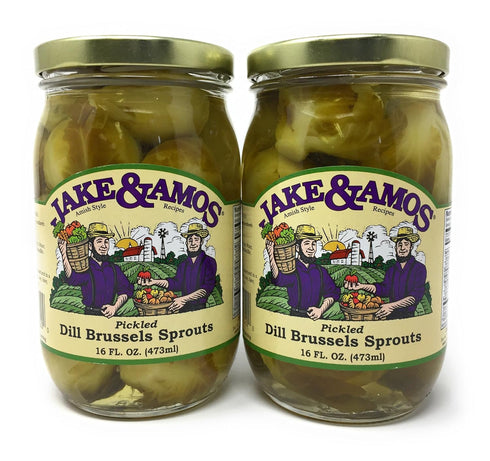 Jake and Amos Jake & Amos Dill Brussel Sprouts, 1 Pound (Pack of 2)