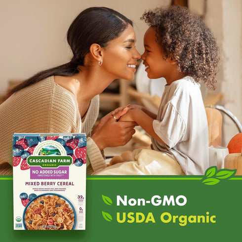 12.5 oz Cascadian Farm Organic Mixed Berry Cereal, No Added Sugar