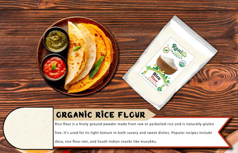 32oz (2lbs) 908g Rani Organic Rice (White) Flour ~ All Natural | Gluten Friendly | Vegan | NON-GMO | Kosher | Indian