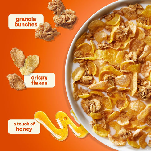 2 oz (Pack 12) Honey Bunches of Oats Honey Roasted Breakfast Cereal Cup with Oats and Granola Clusters, Easy On-The-Go