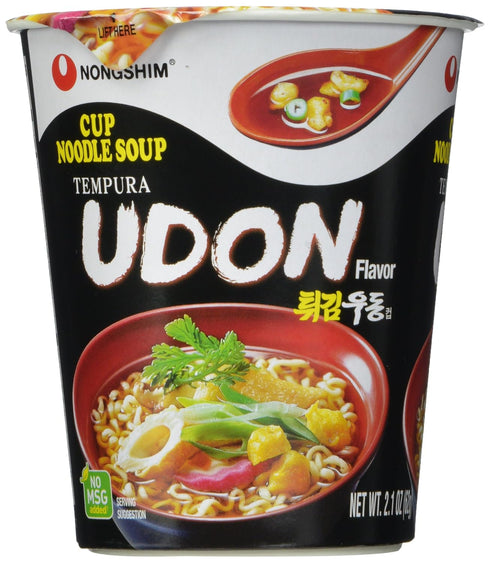 2.1 (Pack 6) Nongshim Cup Noodle Soup, Tempura Udon, Ounce