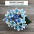 4 Count Global Sugar Art Hydrangea Blossoms Spray Sugar Cake Flowers, Blue/Purple, by Chef Alan Tetreault