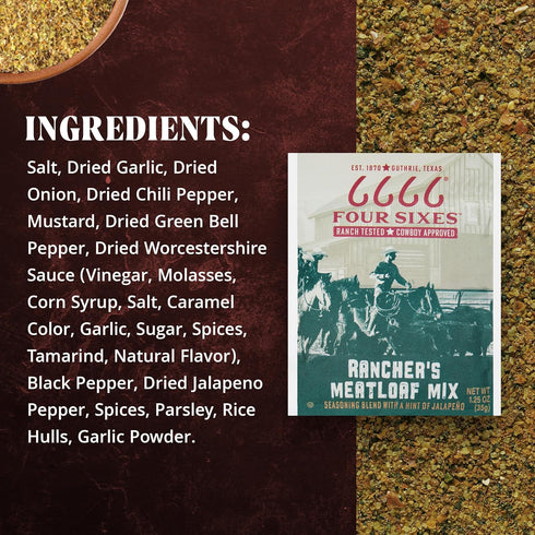 Generic 1.25 oz (Pack 12) Four Sixes Seasoning Ranchers Meatloaf Mix