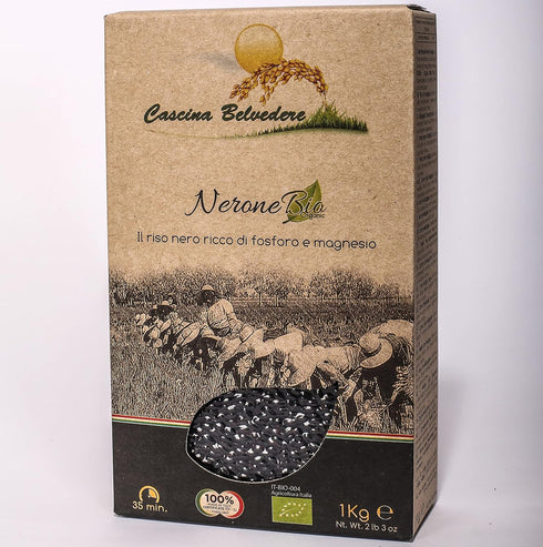 Cascina Belvedere 2 Pack Nerone italian Organic black Rice, Higher in Protein and Fiber