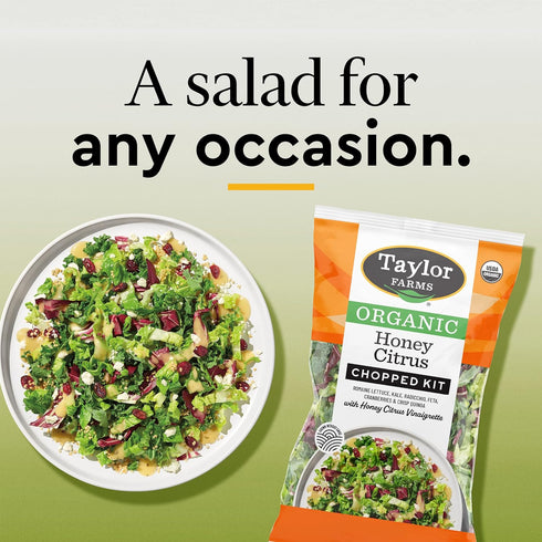 Taylor Farms 8.8oz Organic Honey Citrus Chopped Salad Kit