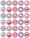 30 Edible Cupcake Toppers – Cute Pink Cat Inspired Party Collection of Edible Cake Decorations