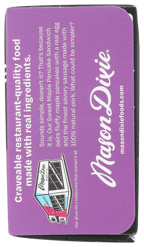 MASON DIXIE BISCUIT CO 4.6 OZ Sweet Maple Pancake Sandwich with Sausage & Egg