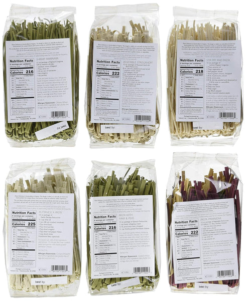 Pasta Deliziosa! Pack, 12 (Pack 6) Handcrafted Pasta Variety All Flavors, Ounce