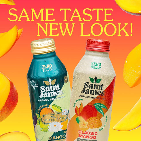 12 Pack (16 oz Saint James Iced Tea - Organic Black Tea - Non-GMO, Gluten Free, Zero Calorie, Zero Sugar - Classic