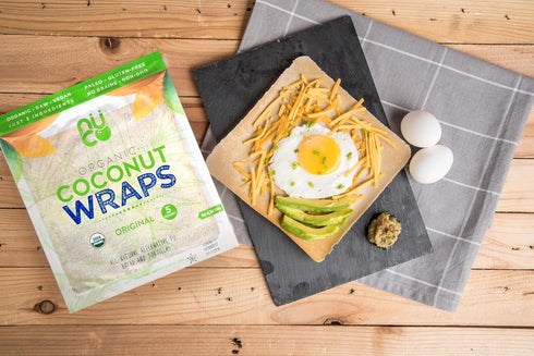 NUCO DUO Certified Organic Coconut Wraps - SHELF STABLE, All Natural, Paleo, Gluten Free, Vegan - 10 Count