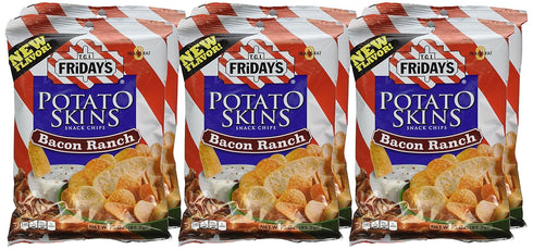 TGI FRIDAYS 3 6 Bacon Ranch Potato Skin chips, Ounce -- per case.