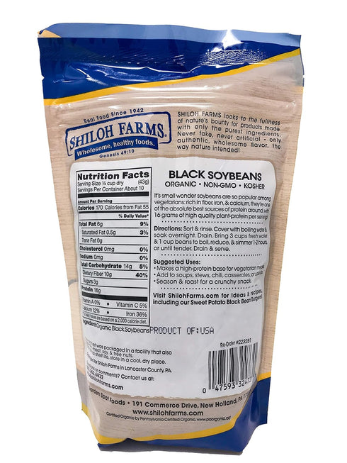 Shiloh Farms 15 oz Organic Black Soybeans