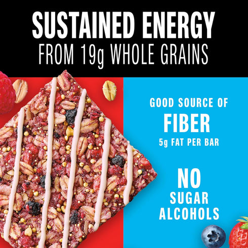 19g 10 Count KIND Healthy Grains Energy Bars, Mixed Berry, Gluten Free, Healthy Snacks, Whole Grains