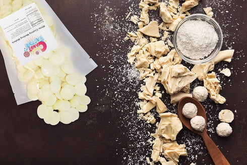 2 Lbs Sarah's Candy Factory Premium Coating Melting Wafers White Chocolate Baking in Bag, Kosher and Gluten Free