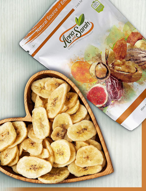 2 Lbs Anna and Sarah Banana Chips Sweetened in Resealable Bag