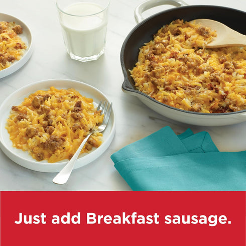 (5.5 oz 12 Pack) in3 Hamburger Helper BREAKFAST Cheesy Hashbrowns Meal - No Artificial Flavors, Ready Easy Steps, Quick