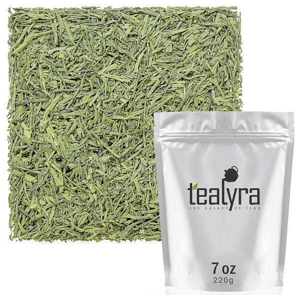 Tealyra Japanese Iri Sencha Loose Leaf Tea, Blend of Matcha Powder and Sencha Green Tea, 220g (8-ounce), Medium