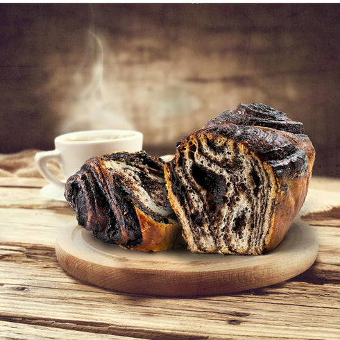 Sterns Bakery Chocolate Babka Cake Purim Gift, Mishloach Manot | Artisan Chocolate Breakfast Pastries | Kosher