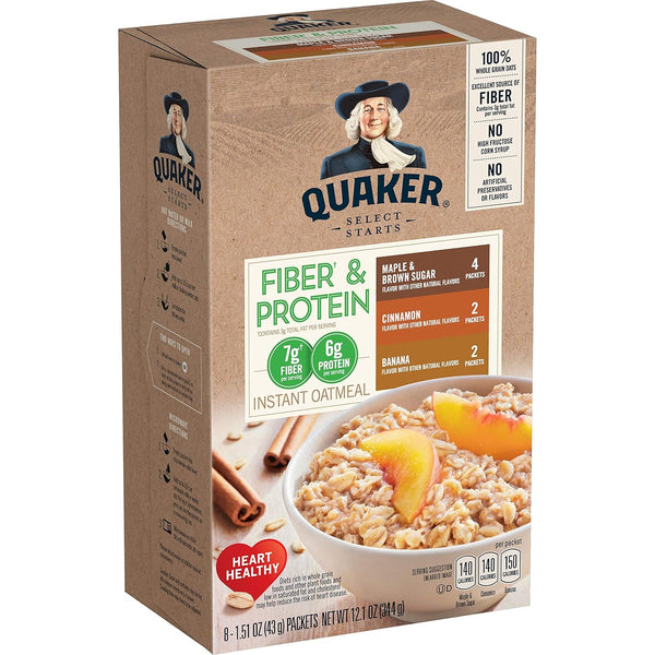 Quaker Instant Oatmeal Weight Control, Variety Pack, Breakfast Cereal, 8 Packets Per