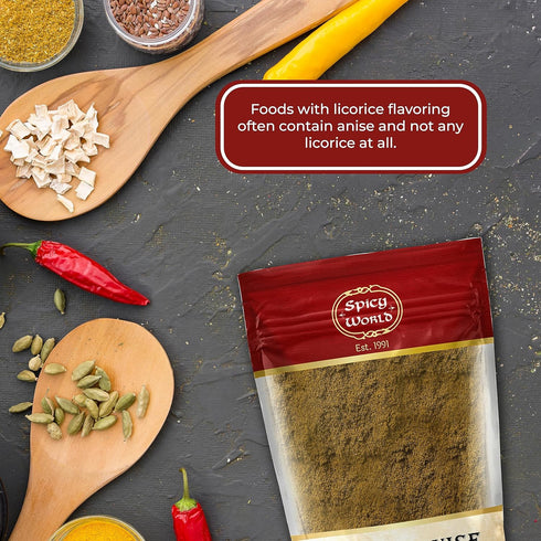 Spicy World Ground Anise Powder, 7 Ounce - Pure & Natural, Great for Baking, Cooking, and Tea