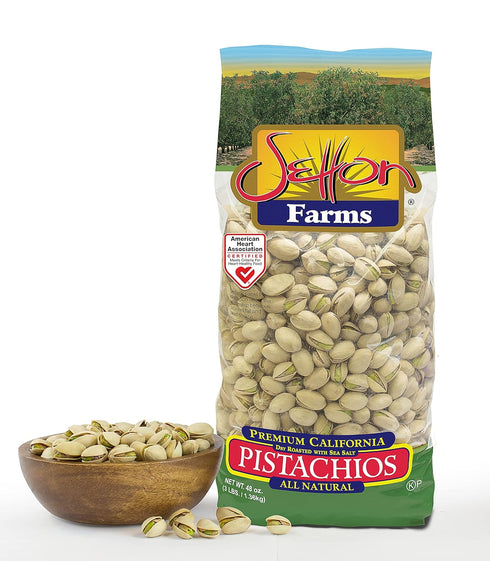 Setton 3lb (48 oz) Farms Premium Pistachios, Dry Roasted with Sea Salt, Bag