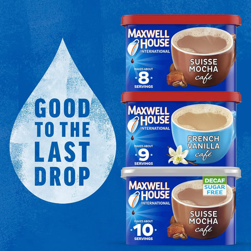 4 Pack, 7.2 oz. Maxwell House International Suisse Mocha Caf-Style Instant Coffee Beverage Mix, ct. Canisters
