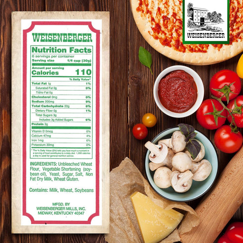 6.5 3 pack Weisenberger Pizza Crust Mix, Ounce - Premade Pizza Dough Flour for Homemade Pizza, Breadsticks, Flatbread