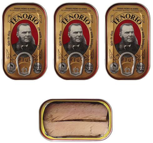 Tenorio Tuna fillet in bio olive oil Premium line 3 tins x 120