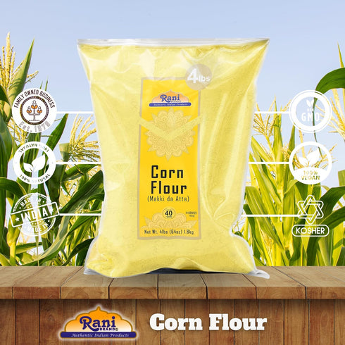 64oz (4lbs) 1.81kg Rani Corn Flour (Makki ka Atta) Bulk ~ All Natural | Vegan | Gluten Friendly | NON-GMO | Indian