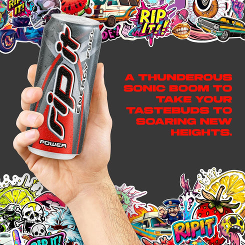 Rip-It 12-Pack (16oz 160mg Energy Drink | Power | Sharp Citrus Flavor | Cans) | Caffeine | Smooth Finish | Ignite Focus