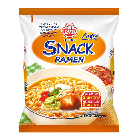 Ottogi SNACK RAMEN, KOREAN STYLE INSTANT NOODLE, Traditional Instant ramen, Thin Noodle and