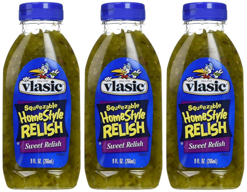 9-Ounce (Pack 3) Vlasic, Home Style Sweet Relish, Bottle
