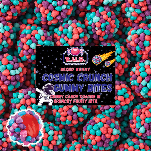 Mixed Berry Cosmic Gummy Bites by R.U.S. Candy Company- Half Pound Bag