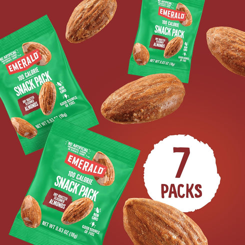 100 Packs Emerald Diamond Calorie Dry Roasted Almonds