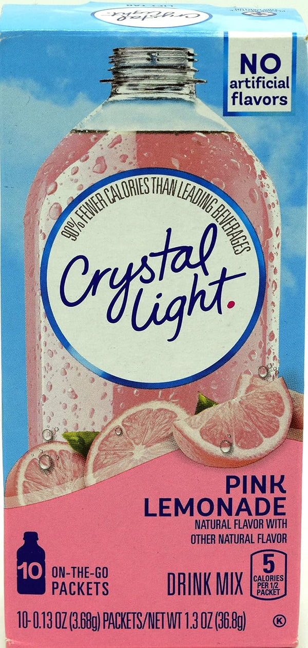 Crystal Light On The Go Pink Lemonade, 10-Packet Box (Pack of 9)