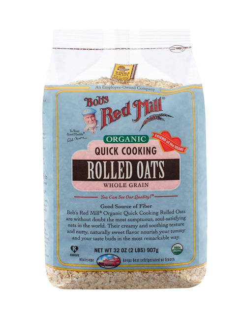 32-ounce (Pack 4) Bob's Red Mill Organic Quick Cooking Rolled Oats Oatmeal