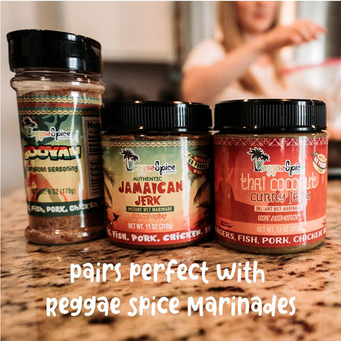 Reggae Spice Booyah Jamaican Jerk Seasoning | Authentic Caribbean Dry Rub Powder for Cooking Meats, Chicken, Beef,