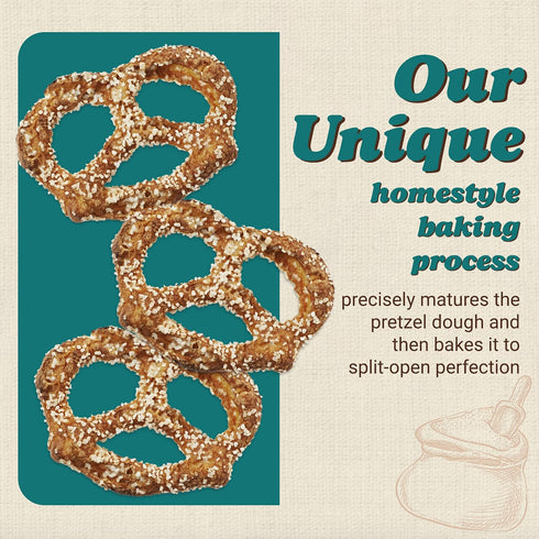 11 Oz. Pack 3 Unique Snacks Extra Salt Splits Pretzels, Original Split-Open Pretzels, Delicious Homestyle Baked Snack