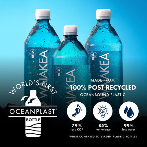 Waiakea Hawaiian Volcanic Water, Naturally Alkaline, 24 Pack, 16.9 Fl Oz/500mL