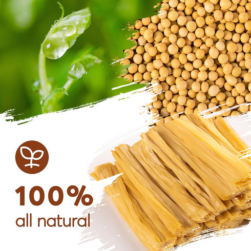 ONTRUE 9.88 Oz Dried Beancurd Sticks, Asian Tofu Yuba, Precut Tofu, Good Source Of Protein, Non-GMO, Vegan, Great