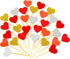 GUCUJI Cupcake Toppers 30Pcs Set, Funny Heart Glitter Mini Birthday Cake Decorations for Party Accessories