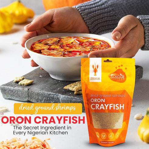 100% 7 oz (Pack 1) Colour flavour Premium Nigerian Crayfish Powder Natural Dried Shrimp | Authentic African Seasoning