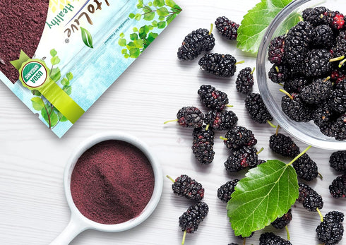 Mulberry 2 Food to Live Organic Juice Powder, Pounds - Non-GMO, Made from Raw Dried Berries, Unsulfured, Vegan, Bulk