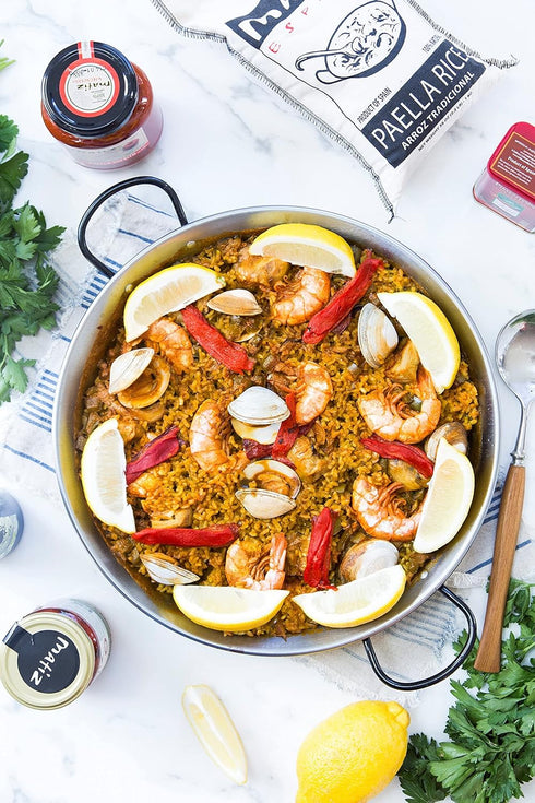 (1 2.2 lbs) Matiz Valenciano Paella Rice from Spain | Traditional Spanish Medium-Grain | Risotto, Arrs Negre, Seafood