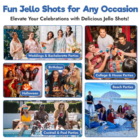 Blue Mai Tai Jello Shot Mix, 6.78 oz - Premium Gluten-Free Jello Mix for Tasty Shots